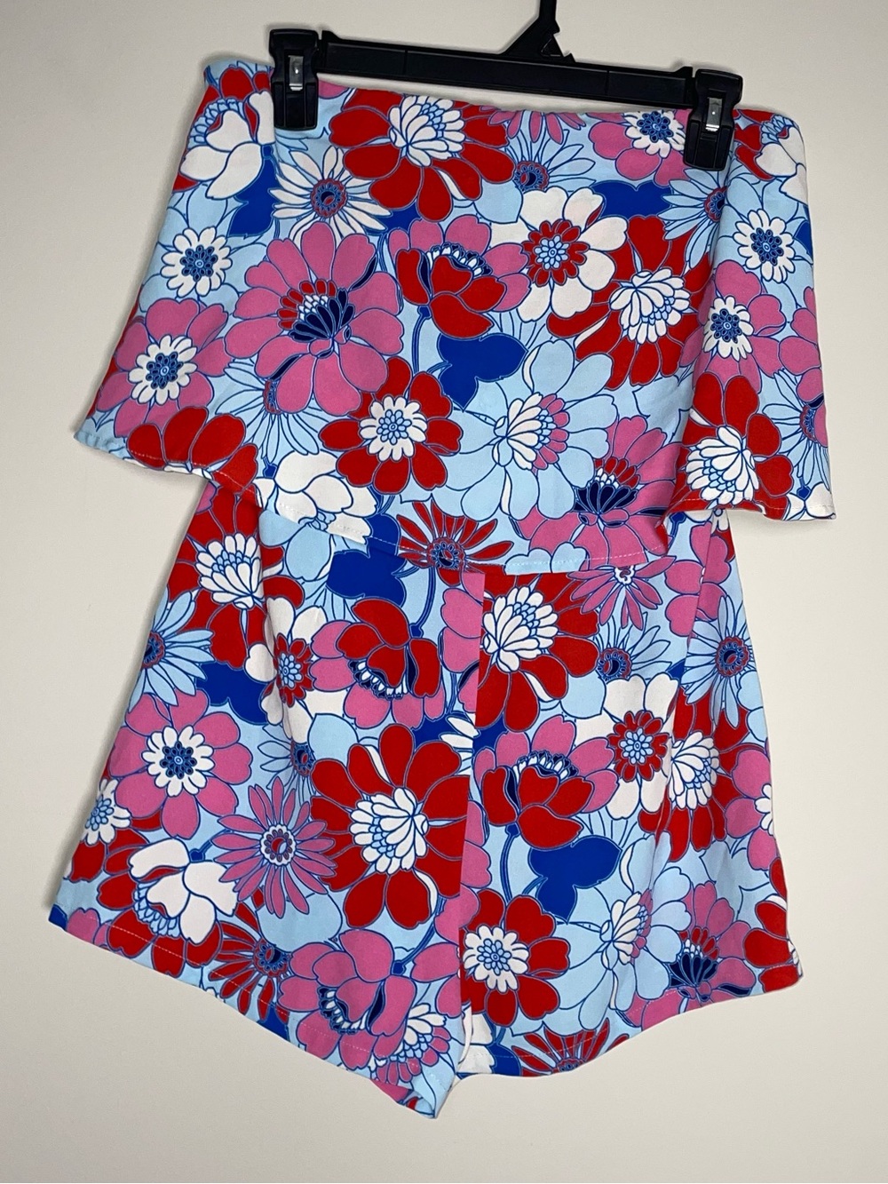 SugarLips S Strappless Layered Strappless Multicolor Bright Floral Romper